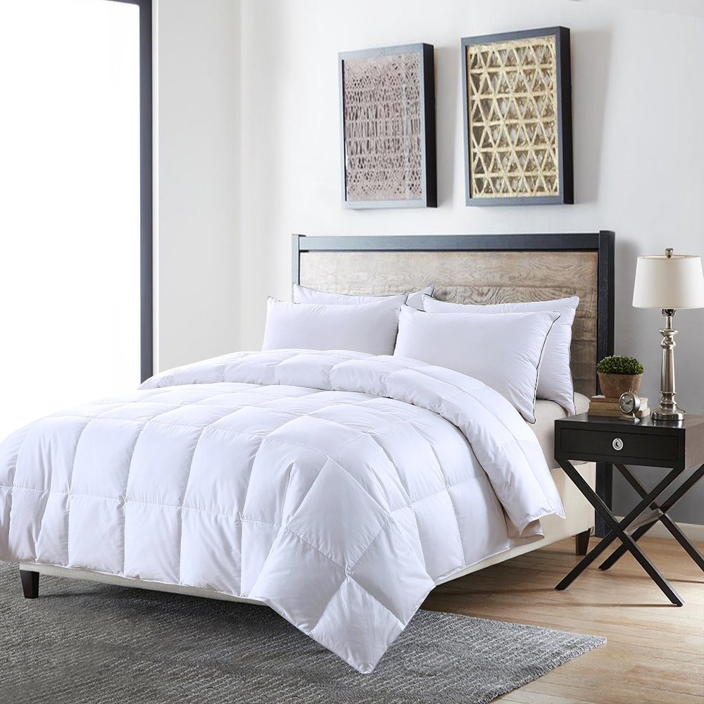 Lightweight All Season Warmth Down Comforter, Twin